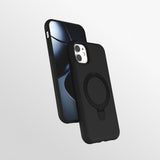 Apple iPhone 11 Kılıf M-safe Şarj Özellikli Standlı Zore Samara Kapak Lila