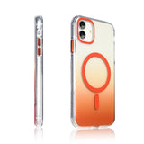 Apple iPhone 11 Kılıf M-safe Şarj Özellikli Transparan Renk Geçişli Zore Toros Kapak Mor