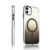 Apple iPhone 11 Kılıf M-safe Şarj Özellikli Transparan Renk Geçişli Zore Toros Kapak Siyah