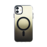 Apple iPhone 11 Kılıf M-safe Şarj Özellikli Transparan Renk Geçişli Zore Toros Kapak Gold