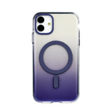 Apple iPhone 11 Kılıf M-safe Şarj Özellikli Transparan Renk Geçişli Zore Toros Kapak Siyah