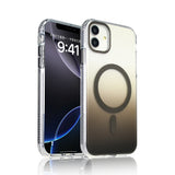Apple iPhone 11 Kılıf M-safe Şarj Özellikli Transparan Renk Geçişli Zore Toros Kapak Gri