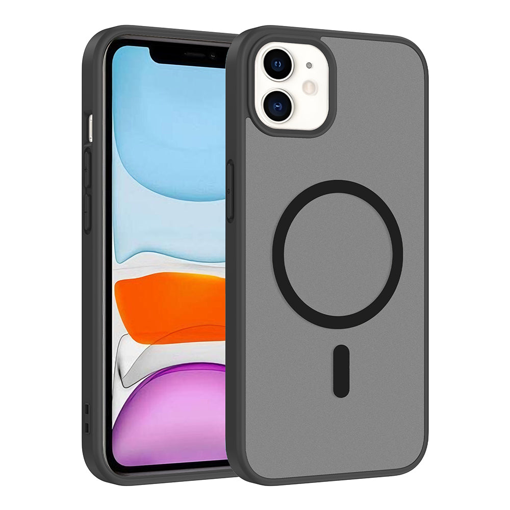 Apple iPhone 11 Kılıf M-safe Şarj Özellikli Babet Kapak Siyah