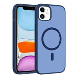 Apple iPhone 11 Kılıf M-safe Şarj Özellikli Babet Kapak Mavi