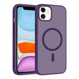 Apple iPhone 11 Kılıf M-safe Şarj Özellikli Babet Kapak Derin Mor