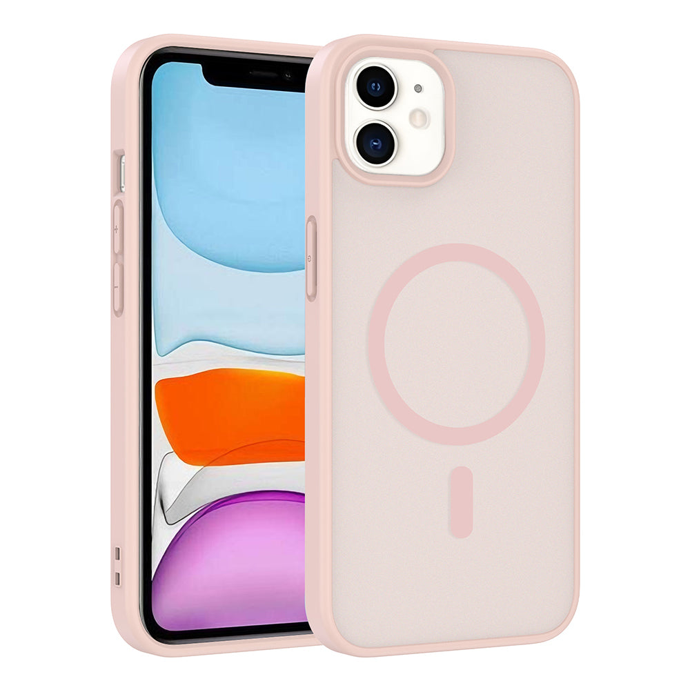 Apple iPhone 11 Kılıf M-safe Şarj Özellikli Babet Kapak Desert Gold