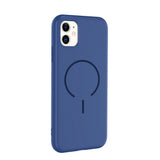 Apple iPhone 11 Kılıf M-safe Şarj Özellikli Zore Meta Kapak Titanyum-Gri