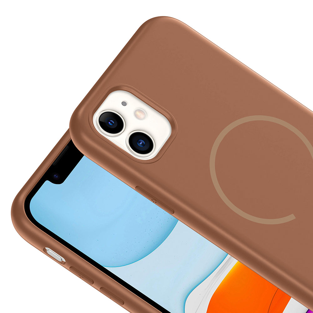 Apple iPhone 11 Kılıf M-safe Şarj Özellikli Zore Meta Kapak Siyah