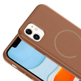 Apple iPhone 11 Kılıf M-safe Şarj Özellikli Zore Meta Kapak Titanyum-Gri