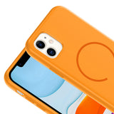 Apple iPhone 11 Kılıf M-safe Şarj Özellikli Zore Meta Kapak Lacivert