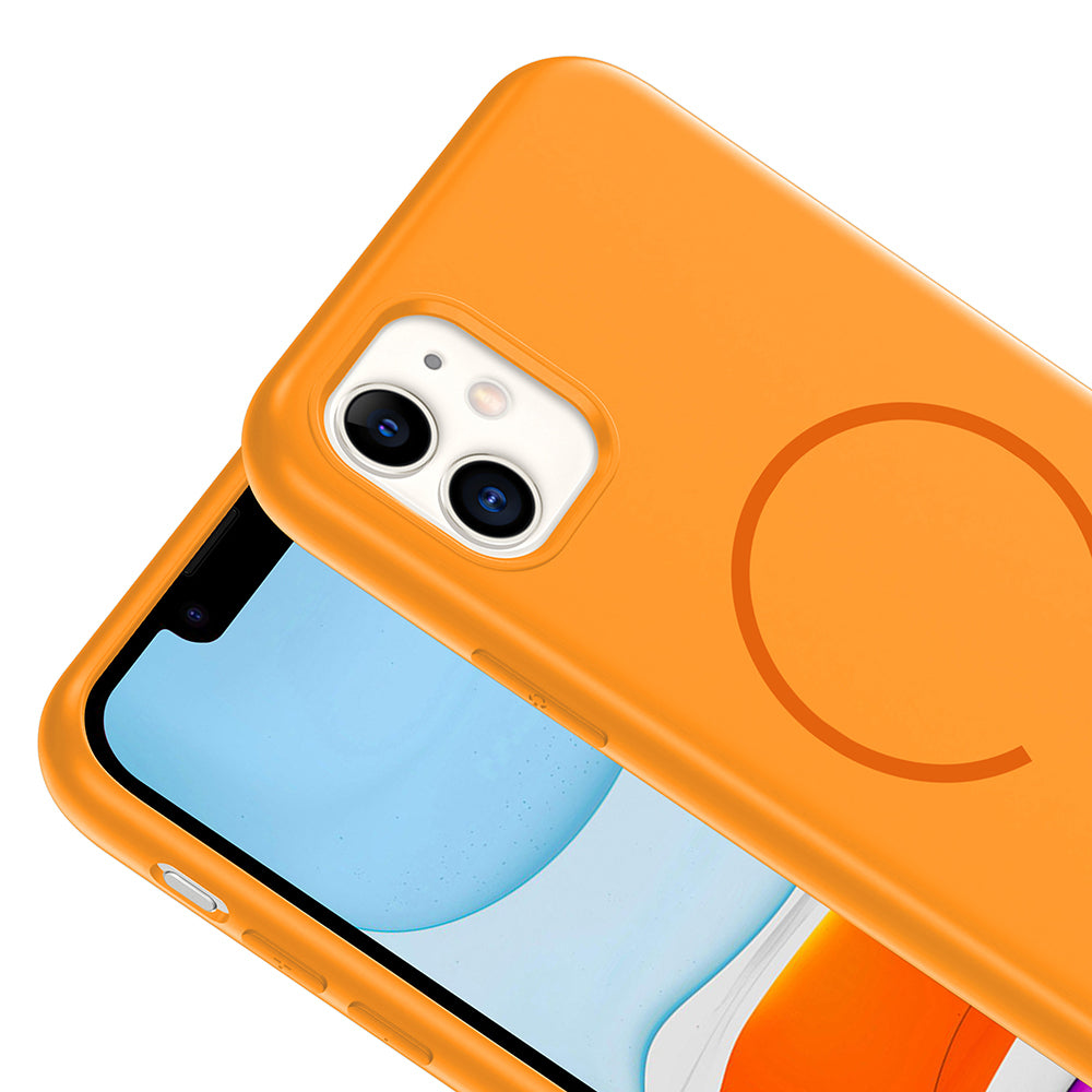 Apple iPhone 11 Kılıf M-safe Şarj Özellikli Zore Meta Kapak Lacivert