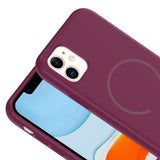 Apple iPhone 11 Kılıf M-safe Şarj Özellikli Zore Meta Kapak Lacivert