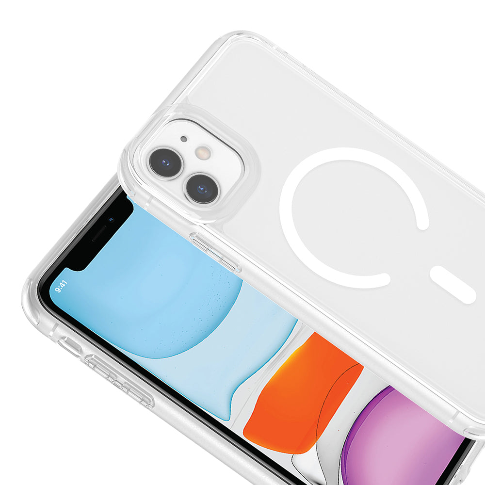 Apple iPhone 11 Kılıf M-safe Şarj Özellikli Zore X-Rop Kapak Şeffaf
