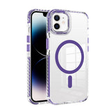 Apple iPhone 11 Kılıf M-safe Şarj Özellikli Airbagli Takılabilir Askı Aparatlı Zore Nana Kapak Mor