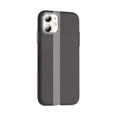 Apple iPhone 11 Kılıf M-safe Şarj Özellikli Karbon Fiber Görünümlü Zore Gros Kapak Siyah-Lacivert