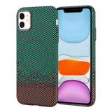 Apple iPhone 11 Kılıf M-safe Şarj Özellikli Karbon Fiber Görünümlü Zore Nekst Kapak Yeşil