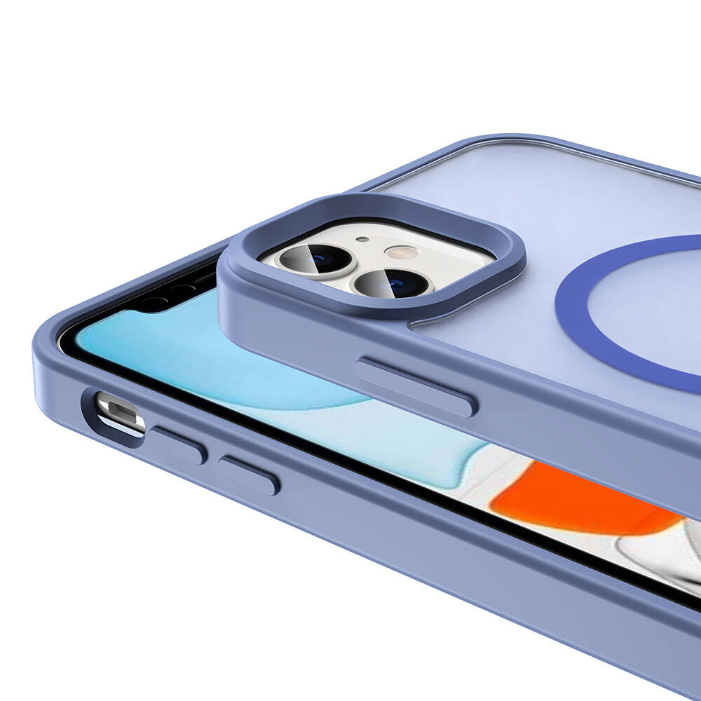 Apple iPhone 11 Kılıf M-safe Şarj Özellikli Mat Arka Yüzey Zore Sio Kapak Lila