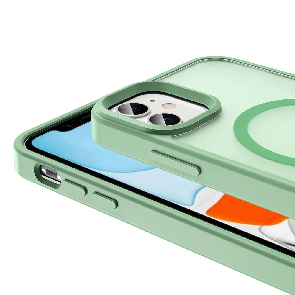 Apple iPhone 11 Kılıf M-safe Şarj Özellikli Mat Arka Yüzey Zore Sio Kapak Derin Mor