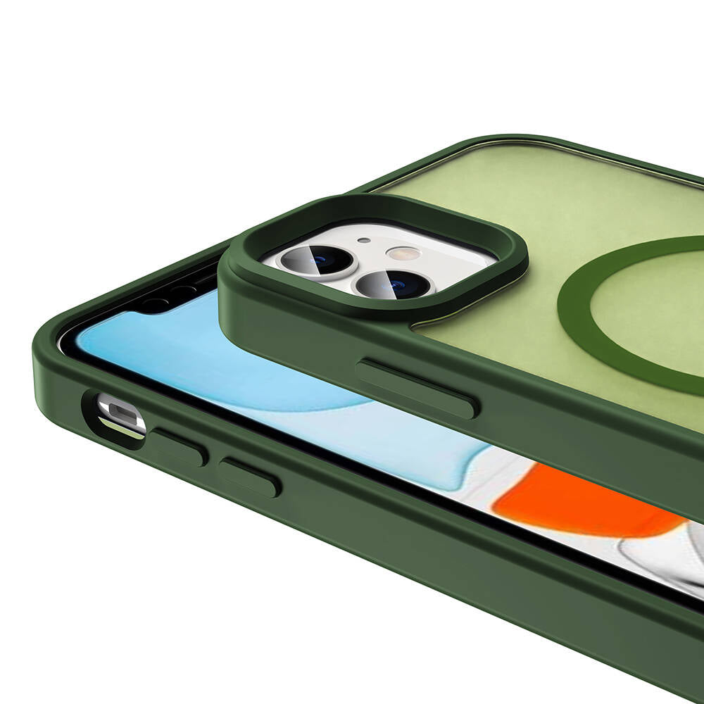 Apple iPhone 11 Kılıf M-safe Şarj Özellikli Mat Arka Yüzey Zore Sio Kapak Siyah