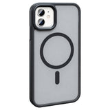 Apple iPhone 11 Kılıf M-safe Şarj Özellikli Mat Arka Yüzey Zore Sio Kapak Gri
