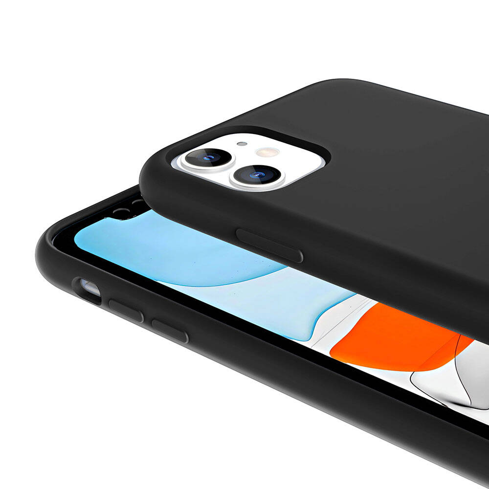 Apple iPhone 11 Kılıf M-safe Şarj Özellikli Sıvı Teknolojili Silinebilir Sert Zore Kivi Kapak Pembe