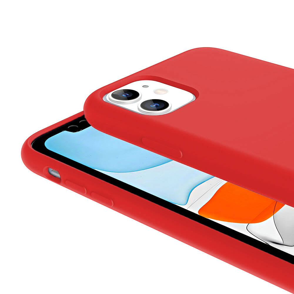 Apple iPhone 11 Kılıf M-safe Şarj Özellikli Sıvı Teknolojili Silinebilir Sert Zore Kivi Kapak Siyah