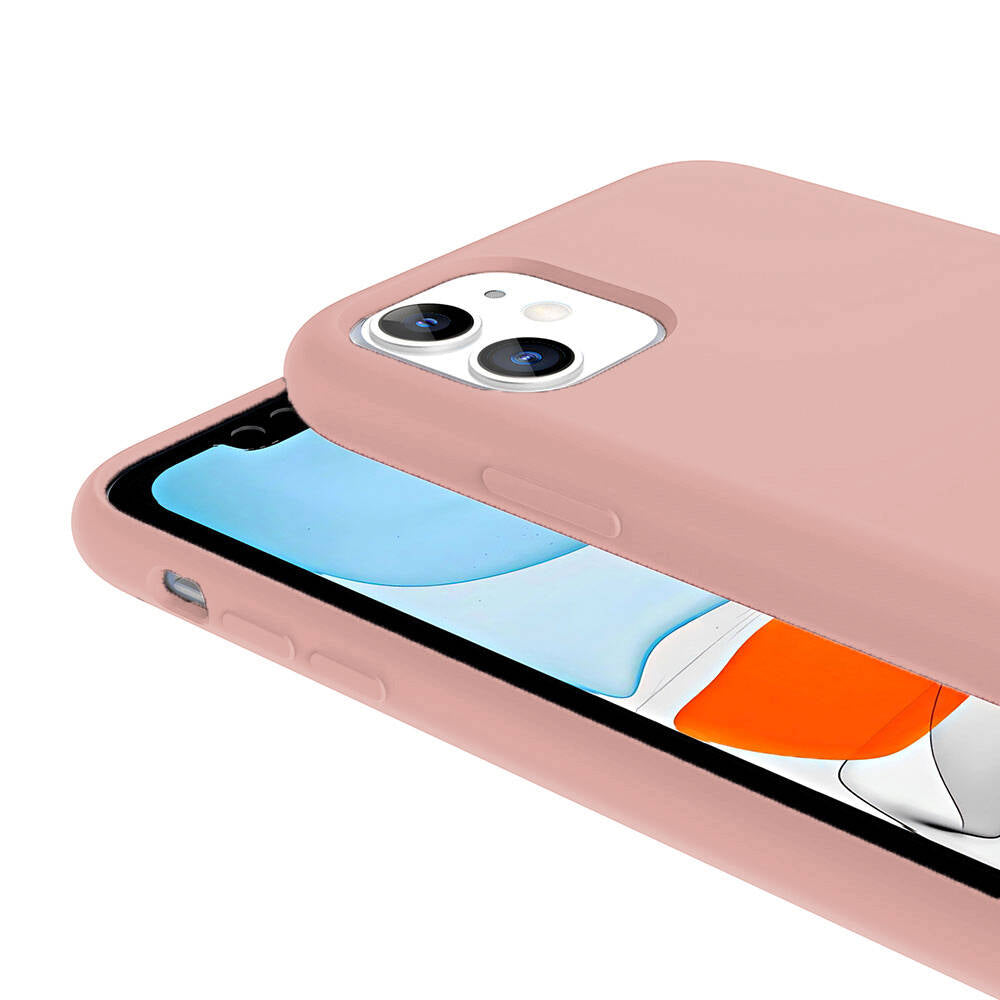 Apple iPhone 11 Kılıf M-safe Şarj Özellikli Sıvı Teknolojili Silinebilir Sert Zore Kivi Kapak Siyah