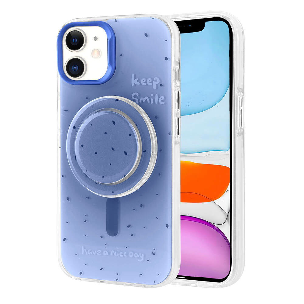 Apple iPhone 11 Kılıf M-safe Şarj Özellikli Tak-Çıkar Pop Soketli Zore Tiktok Kapak Yeşil