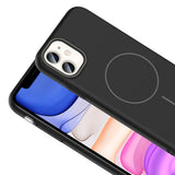 Apple iPhone 11 Kılıf M-safe Şarj Özellikli Zore Ruby Sert Kapak Mürdüm
