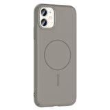Apple iPhone 11 Kılıf M-safe Şarj Özellikli Zore Ruby Sert Kapak Gri