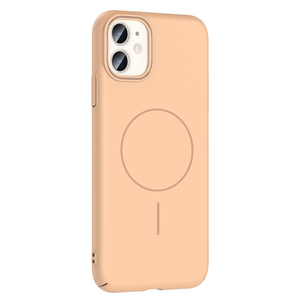 Apple iPhone 11 Kılıf M-safe Şarj Özellikli Zore Ruby Sert Kapak Mürdüm