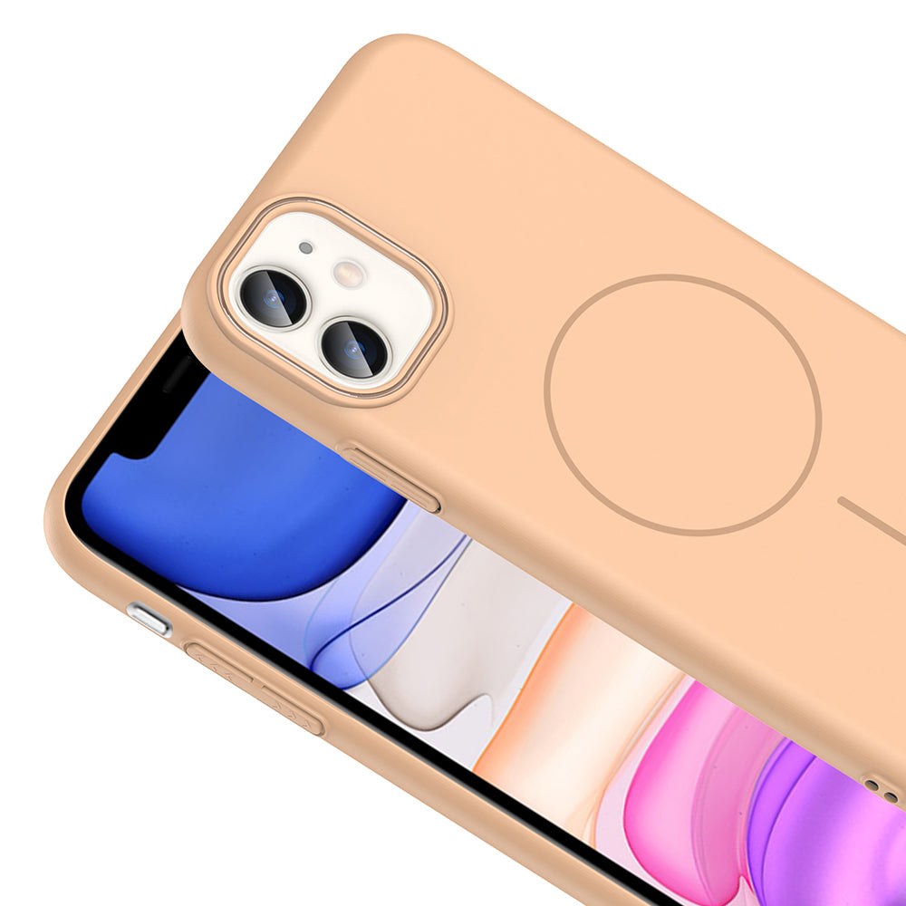 Apple iPhone 11 Kılıf M-safe Şarj Özellikli Zore Ruby Sert Kapak Mürdüm