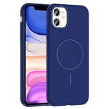 Apple iPhone 11 Kılıf M-safe Şarj Özellikli Zore Ruby Sert Kapak Lacivert
