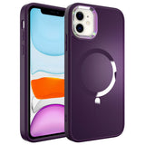 Apple iPhone 11 Kılıf M-safe Wireless Şarj Özellikli Zore Stil Kapak Derin Mor