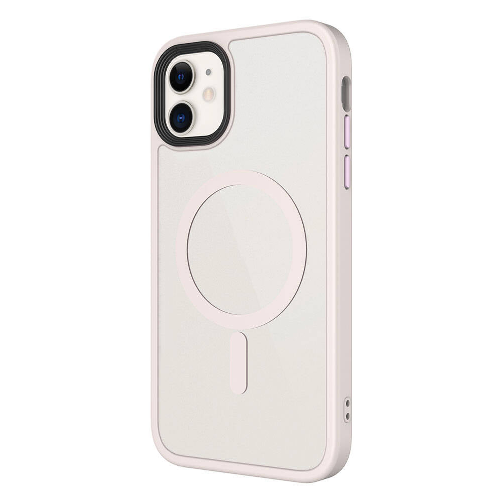 Apple iPhone 11 Kılıf Mat Arka Yüzey Wireless Şarj Özellikli Zore Flet M-safe Kapak Titanyum