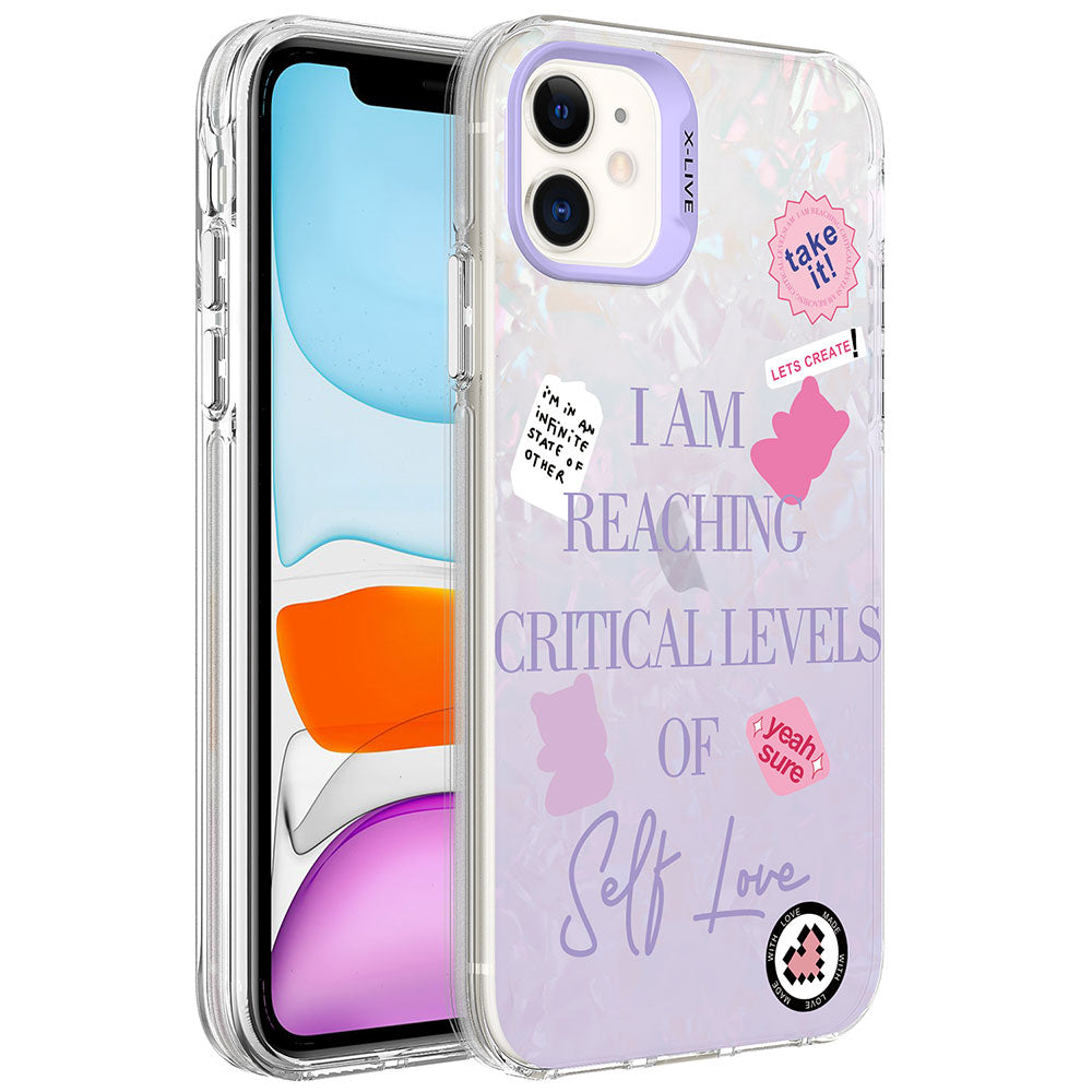 Apple iPhone 11 Kılıf Mermer Desenli Zore Marbello Kapak Pembe