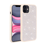 Apple iPhone 11 Kılıf Parlak Taşlı Tasarım Zore Ston Kapak Beyaz