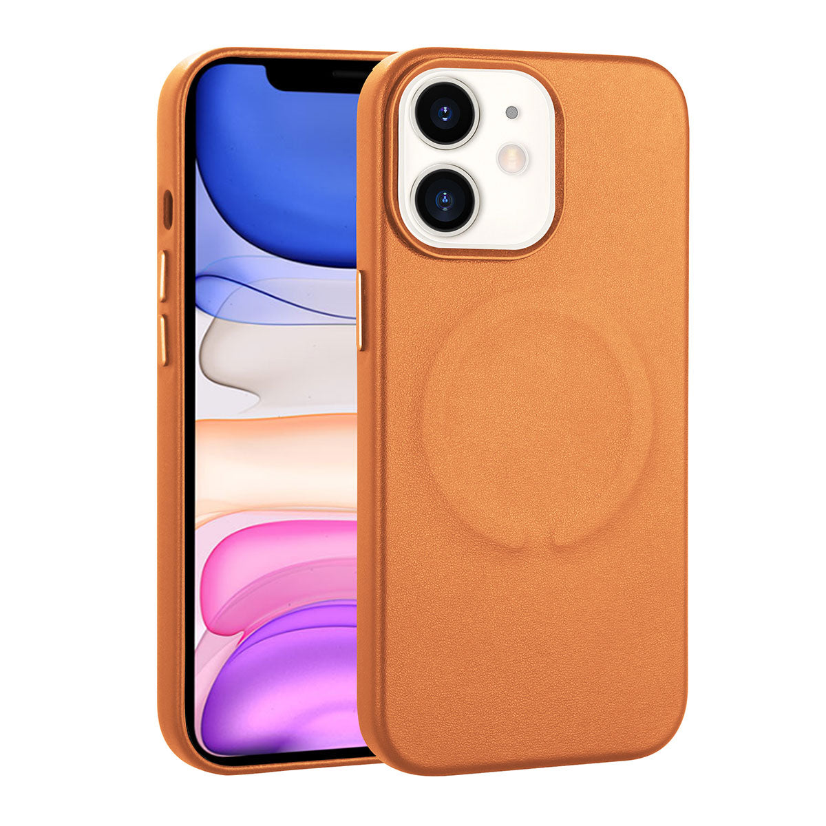 Apple iPhone 11 Kılıf PU Deri M-safe Wireless Şarj Özellikli Zore Derix Kapak Taba