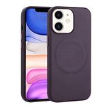Apple iPhone 11 Kılıf PU Deri M-safe Wireless Şarj Özellikli Zore Derix Kapak Derin Mor