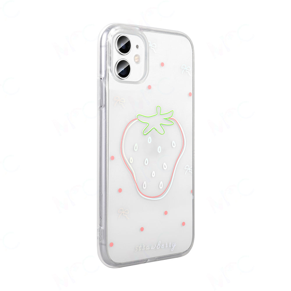 Apple iPhone 11 Kılıf Şeffaf Figürlü Zore Folk Sert Kapak Papatya