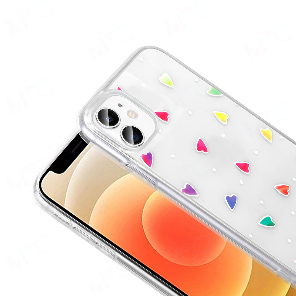 Apple iPhone 11 Kılıf Şeffaf Figürlü Zore Folk Sert Kapak Fiyonk