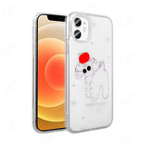 Apple iPhone 11 Kılıf Şeffaf Figürlü Zore Folk Sert Kapak Sevimli Köpek