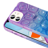 Apple iPhone 11 Kılıf Simli 3D Desenli Zore Hacar Kapak Mor-Mavi