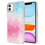 Apple iPhone 11 Kılıf Simli Desenli Parlak Zore Task Kapak Pembe