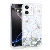 Apple iPhone 11 Kılıf Sıvılı Simli Baskılı Şeffaf Arka Yüzey Zore Mossa Silikon Kapak Gri