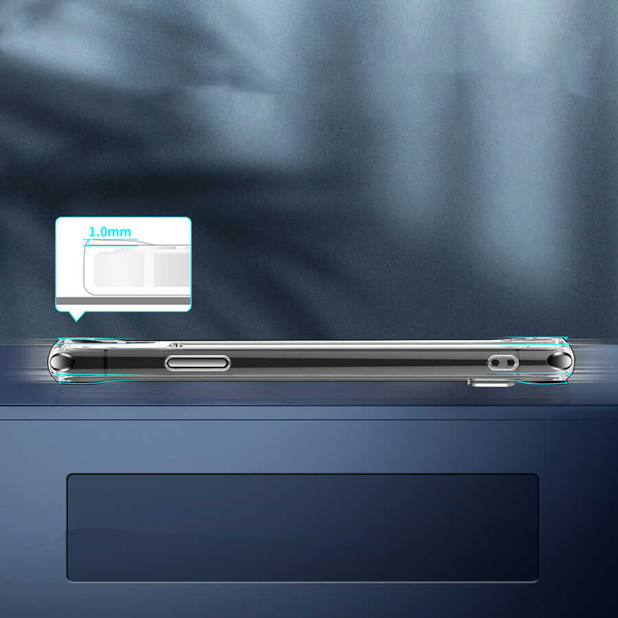 Apple iPhone 11 Kılıf Standlı Şeffaf Silikon Zore L-Stand Kapak Renksiz