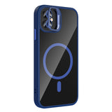 Apple iPhone 11 Kılıf Standlı ve Kamera Lens Hediyeli M-Safe Şarj Özellikli Zore Etro Kapak Siyah