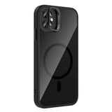 Apple iPhone 11 Kılıf Standlı ve Kamera Lens Hediyeli M-Safe Şarj Özellikli Zore Etro Kapak Siyah