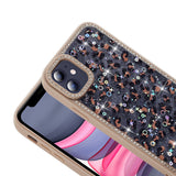 Apple iPhone 11 Kılıf Taşlı ve Simli Tasarım Zore Azra Kapak Pembe