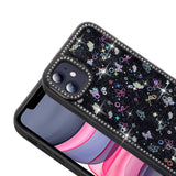 Apple iPhone 11 Kılıf Taşlı ve Simli Tasarım Zore Azra Kapak Siyah